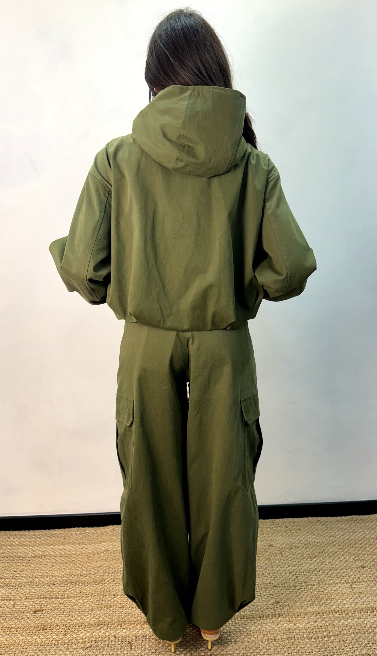Pantalone over verde militare Lumina