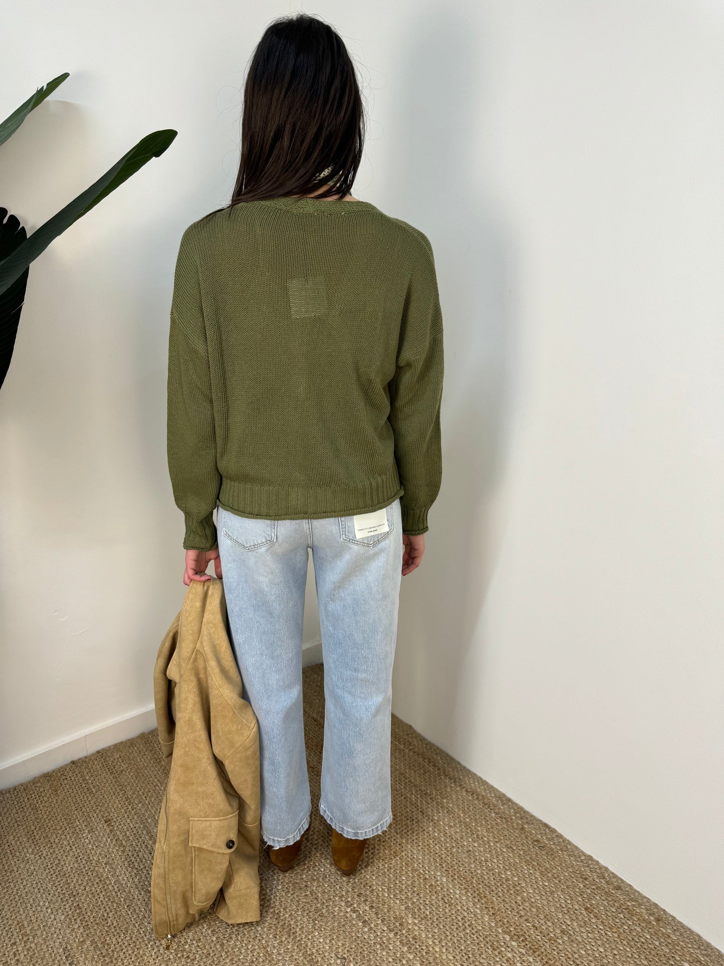 Cardigan con bottoni in legno Twoway