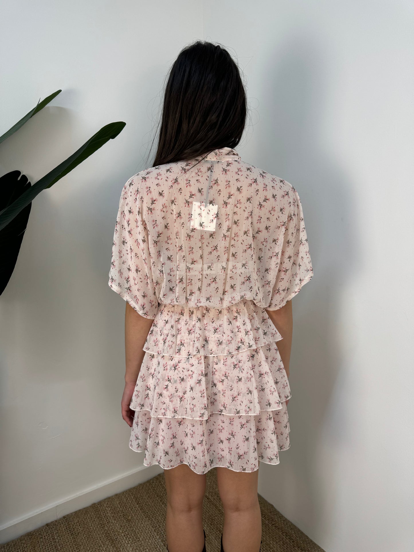 Vestitino fiori con balze Twoway