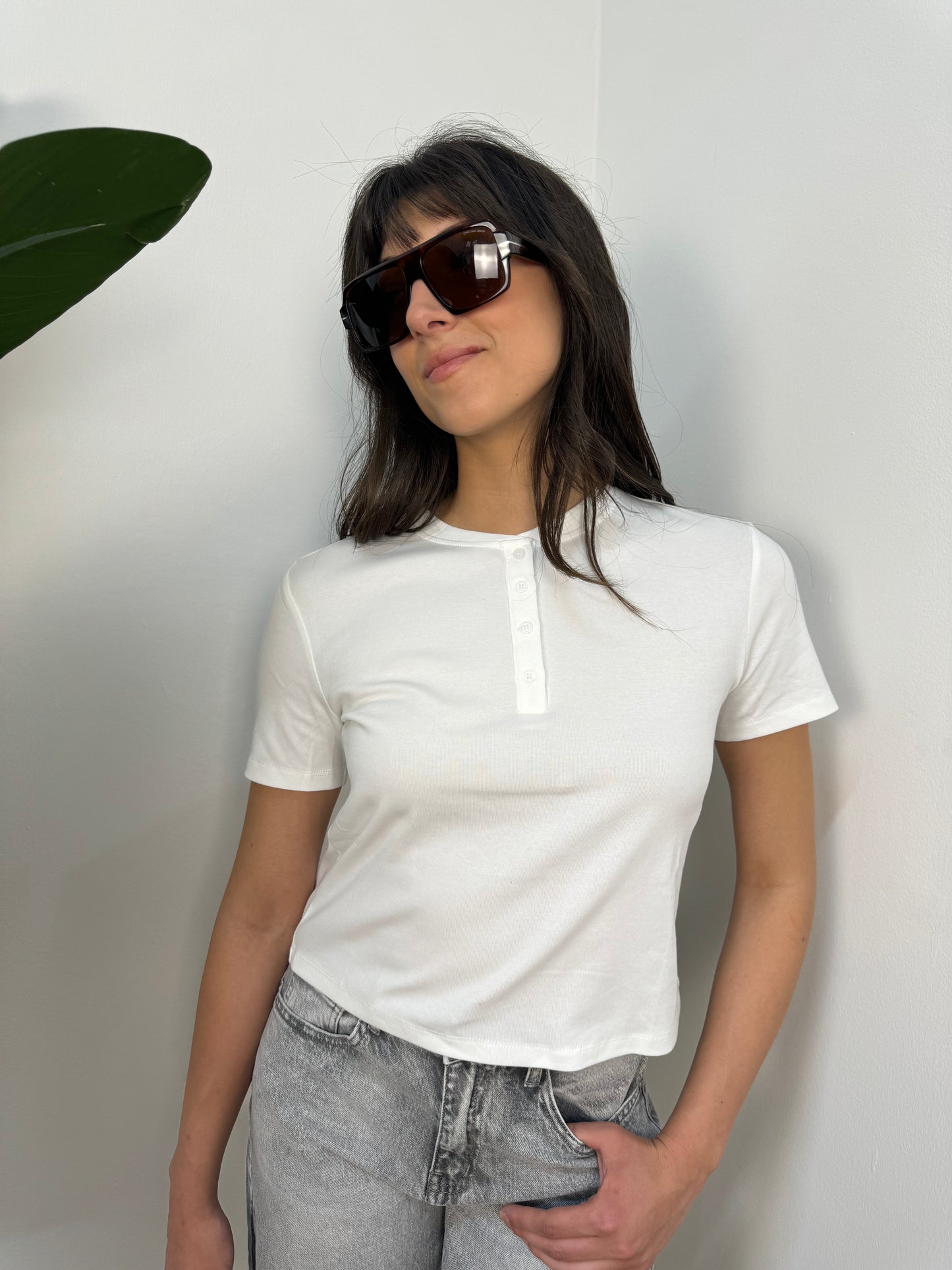 t-shirt bottoni Lumina