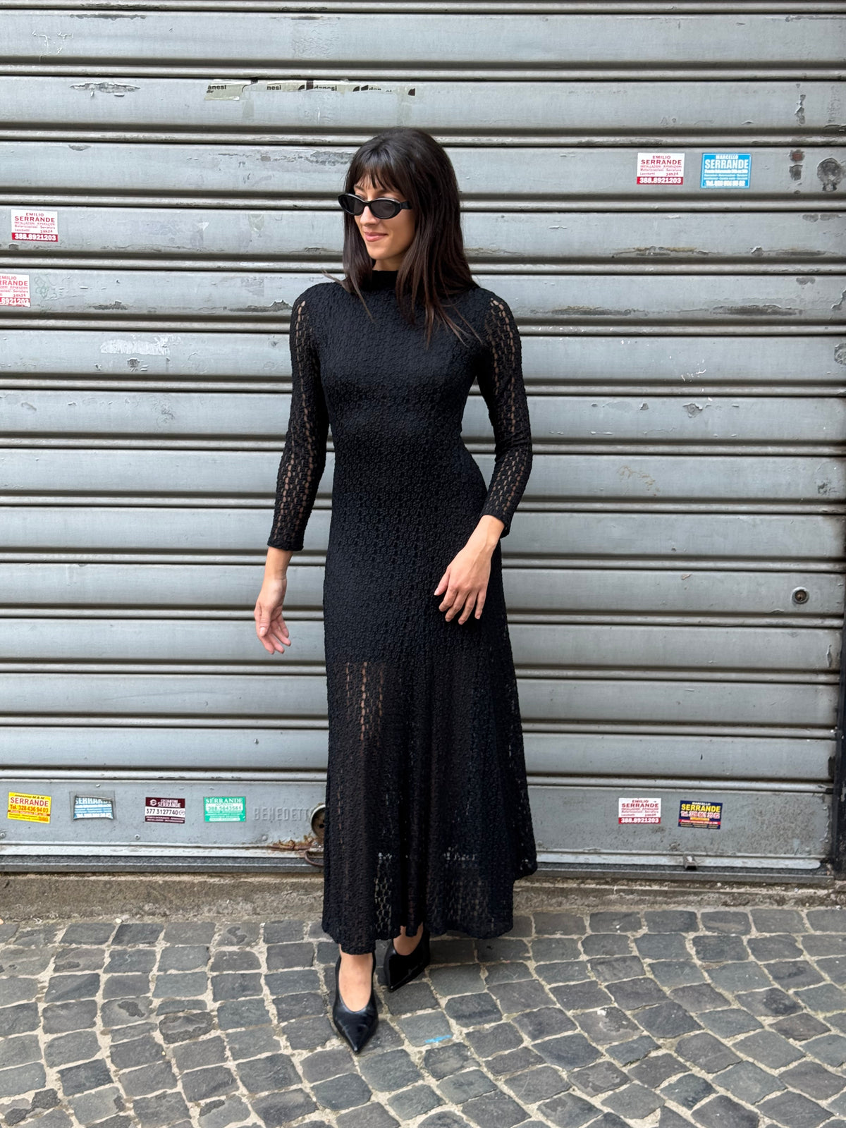 Abito in pizzo traforato Scarlet