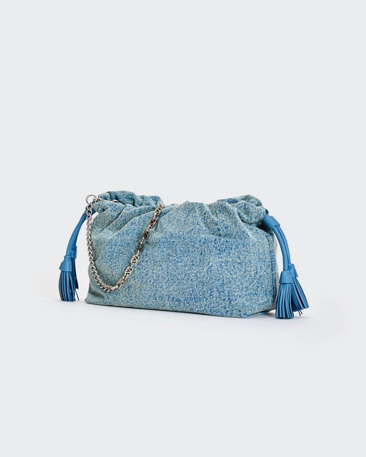 Borsa Tassel Bag Denim Vicolo