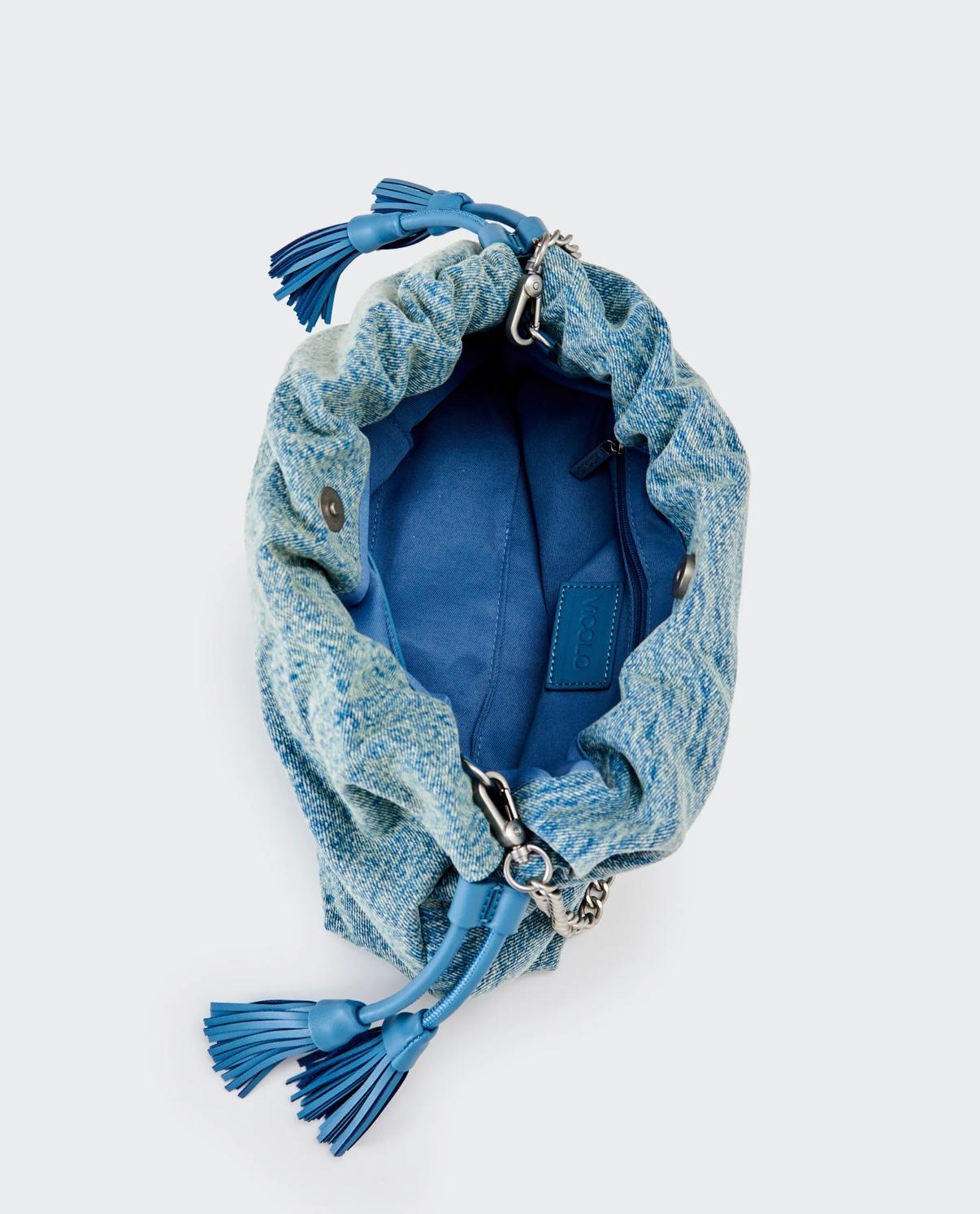 Borsa Tassel Bag Denim Vicolo