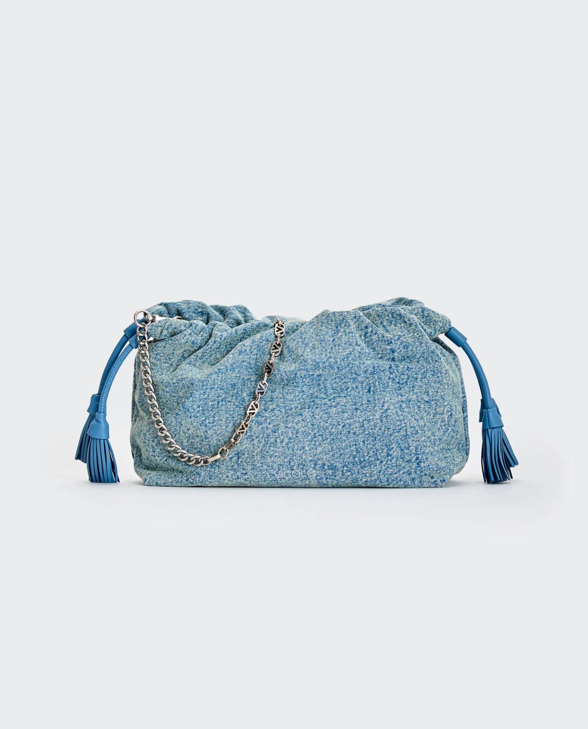 Borsa Tassel Bag Denim Vicolo