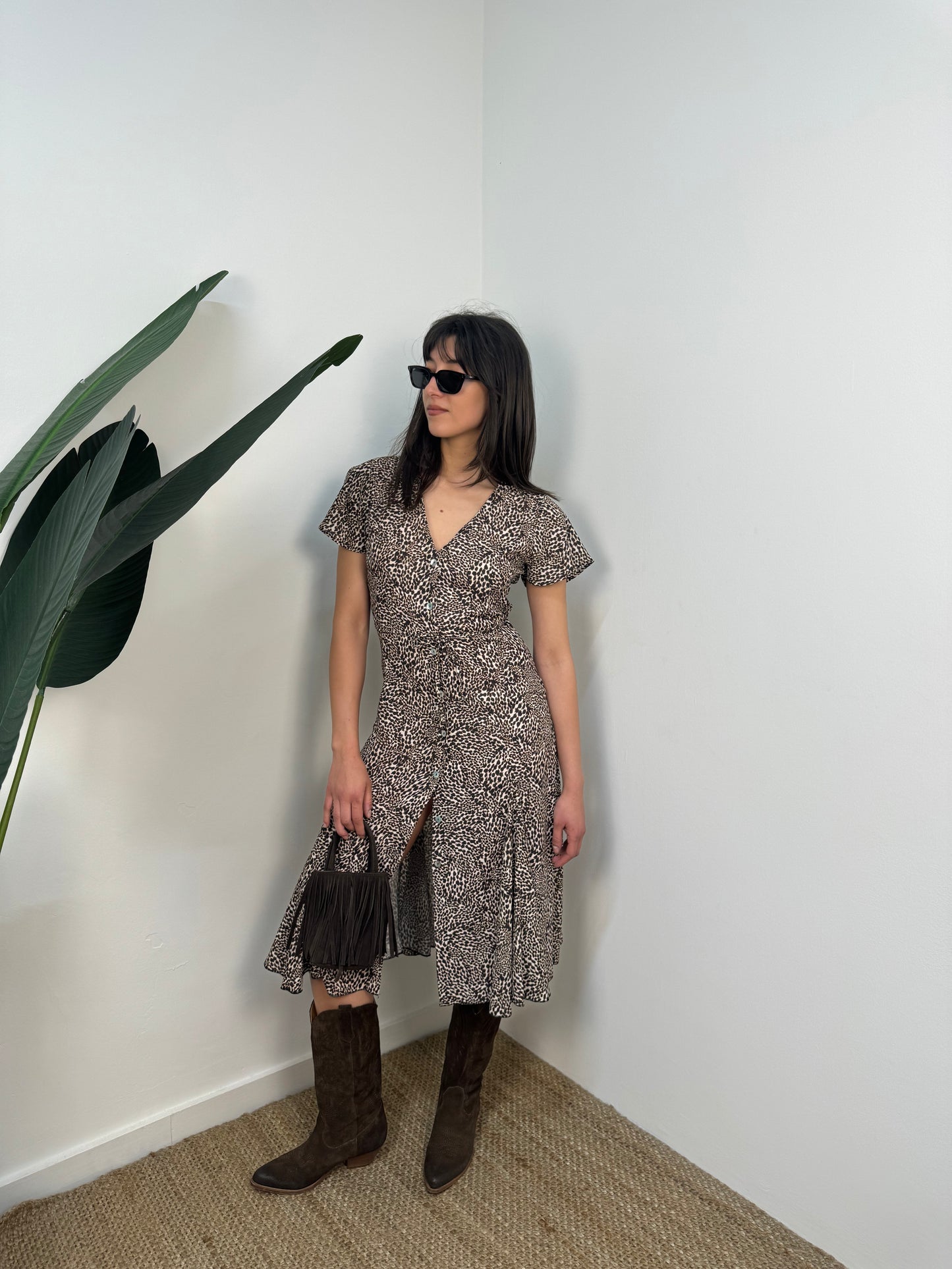 Abito chemisier animalier Twoway