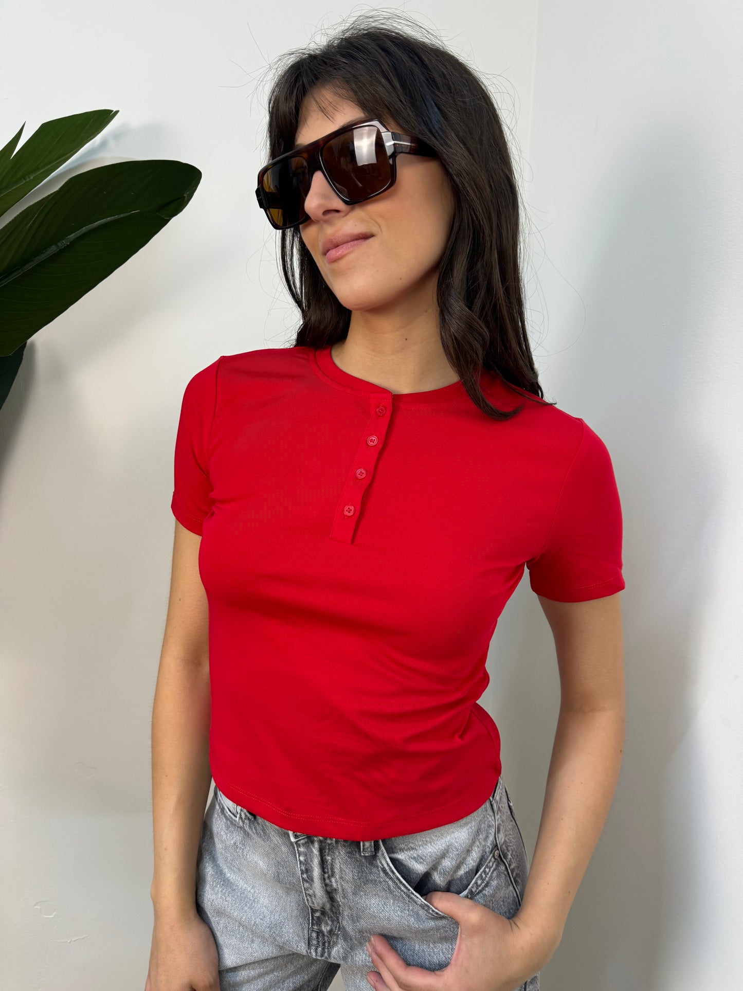 t-shirt bottoni Lumina