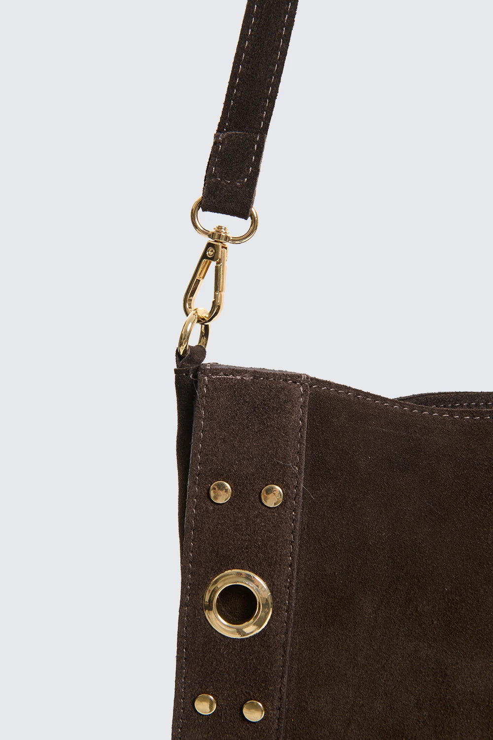 Borsa frange occhielli pelle Twowway