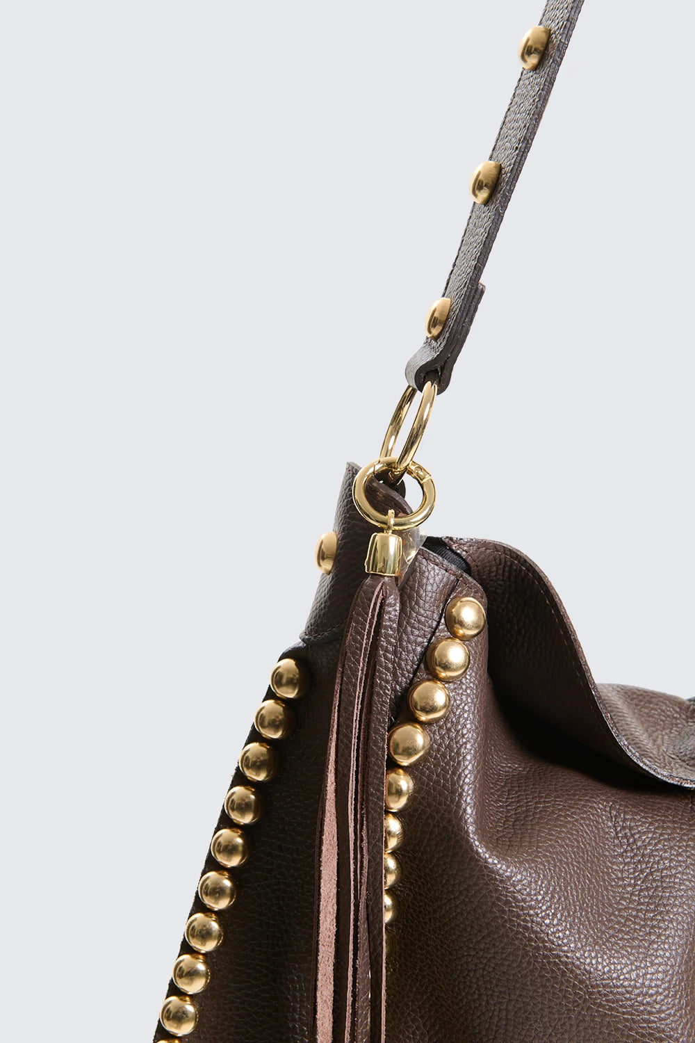 Borsa frange e borchie pelle Twoway