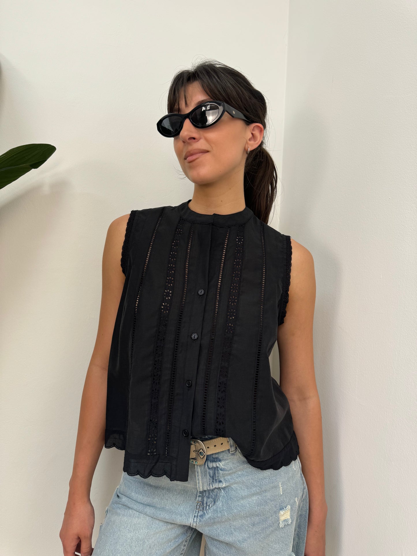 Top gilet ricamato Glamorous
