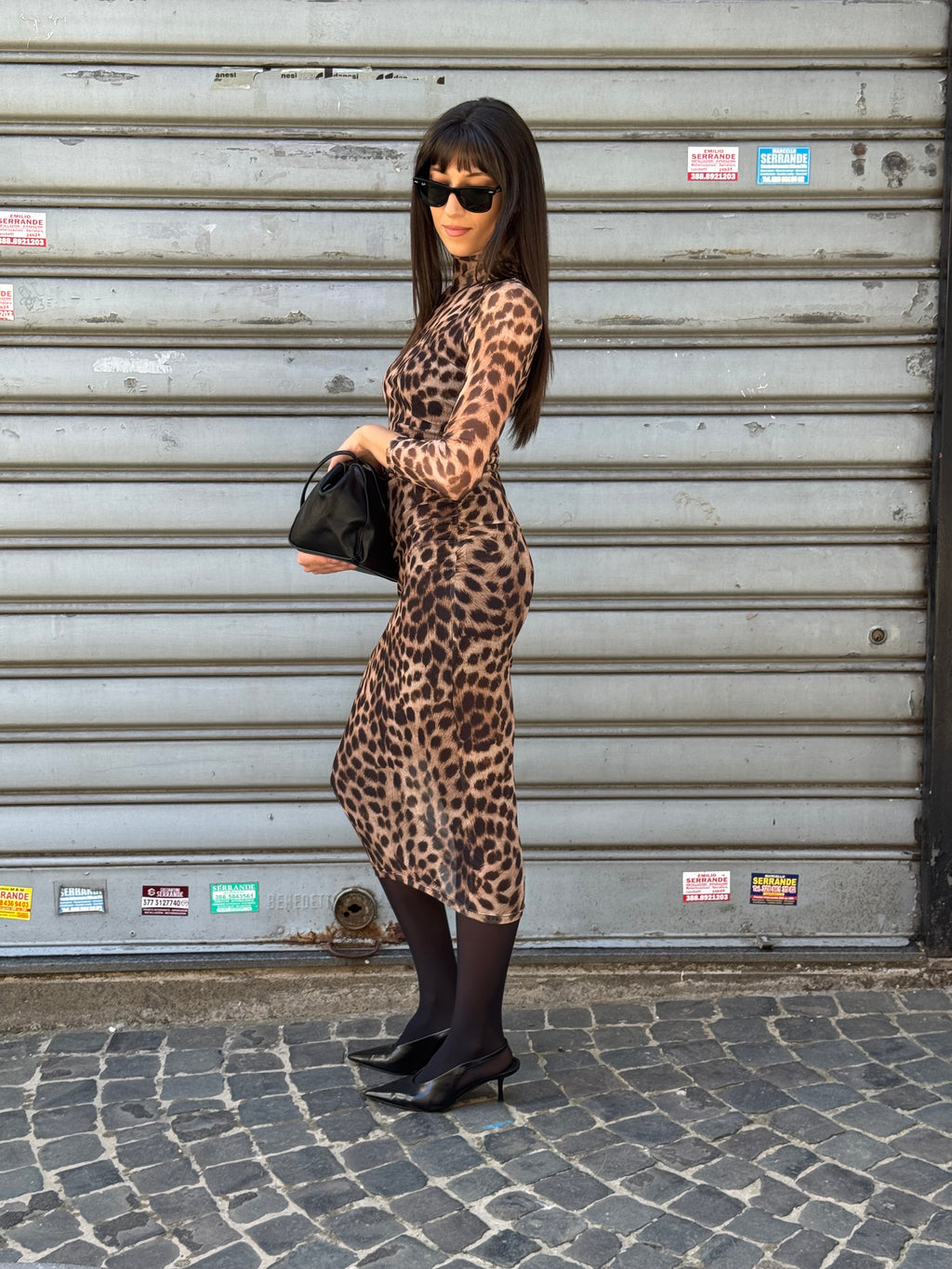 Abito midi animalier DL6242 Lumina