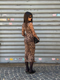 Abito midi animalier DL6242 Lumina