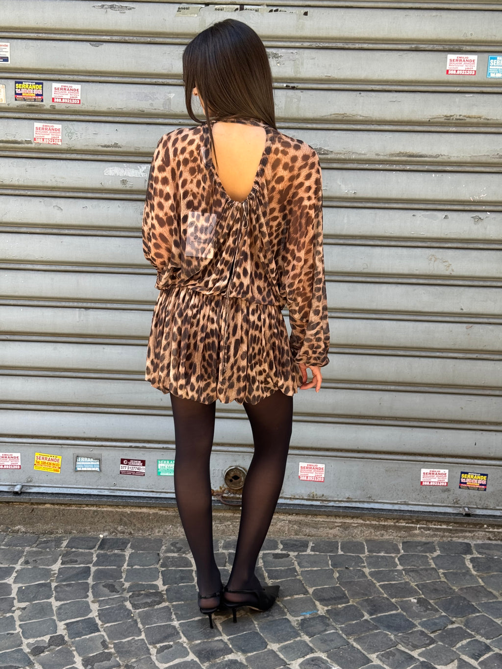 Abito corto animalier LD6029 Lumina