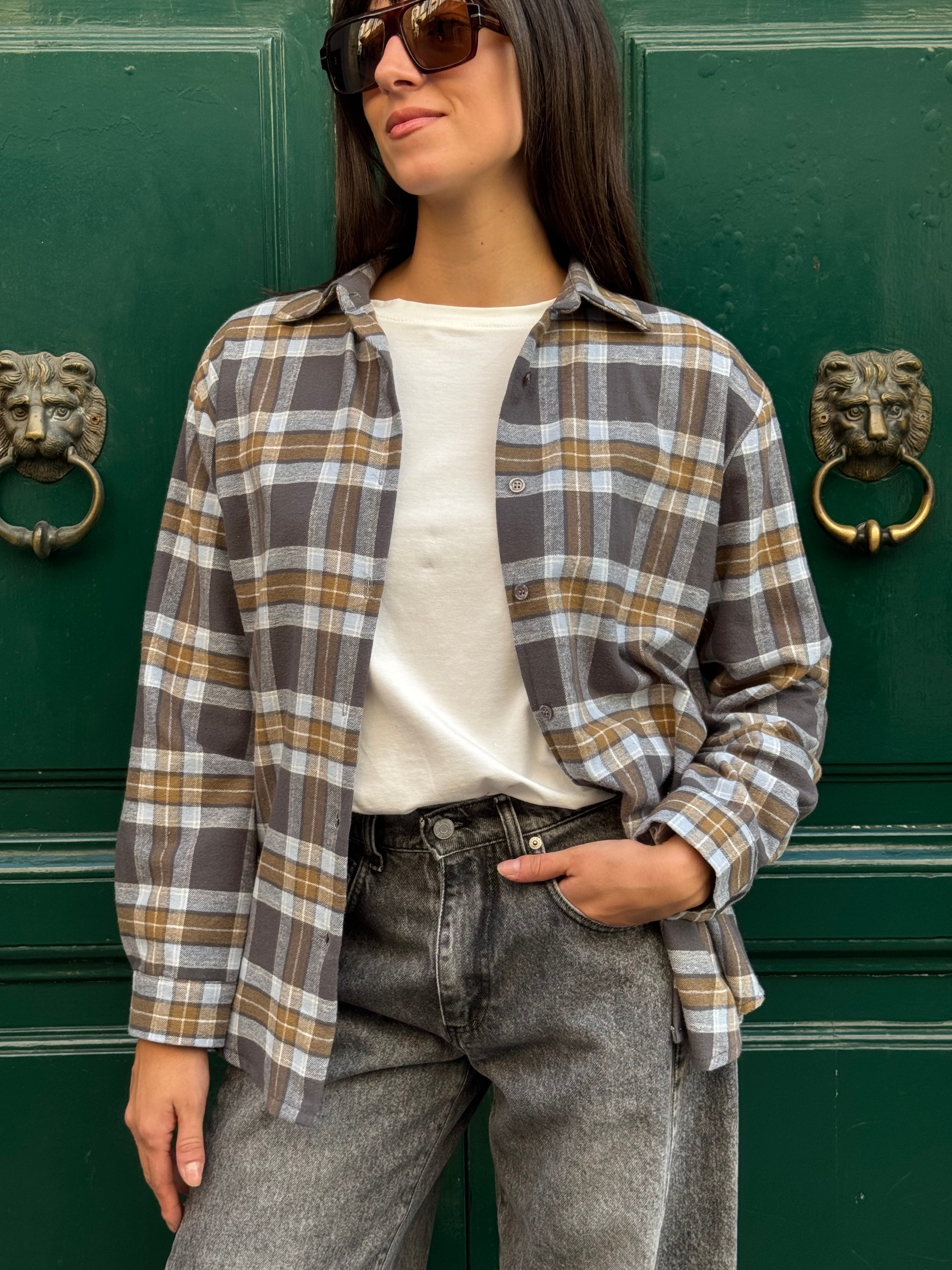 Camicia a quadri in flanella NC695 my-d