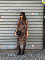 Abito midi animalier DL6242 Lumina